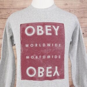 VINTAGE OBEY WORLDWIDE STREETWEAR 00s‎ 90s CREW NECK SWEATSHIRT SZ S SMALL